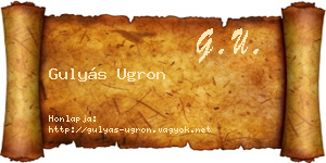Gulyás Ugron névjegykártya